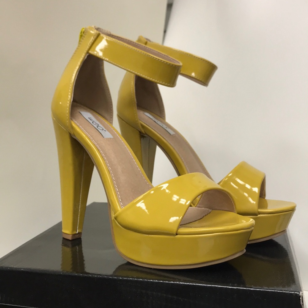 Ivy-01 Yellow Patent High Heels